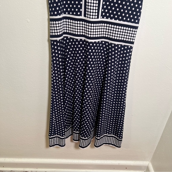 MICHAEL Michael Kors Dot-Print Shift Dress Navy White S - Picture 6 of 13